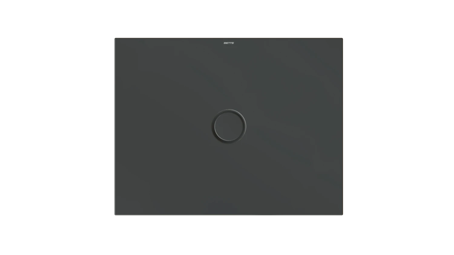 Bette rechteck Duschwanne „BetteFloor“ 900 × 700 mm ohne Oberflächenbeschichtung, ohne Oberflächenveredelung, ohne Wannenträger, in Schwarz