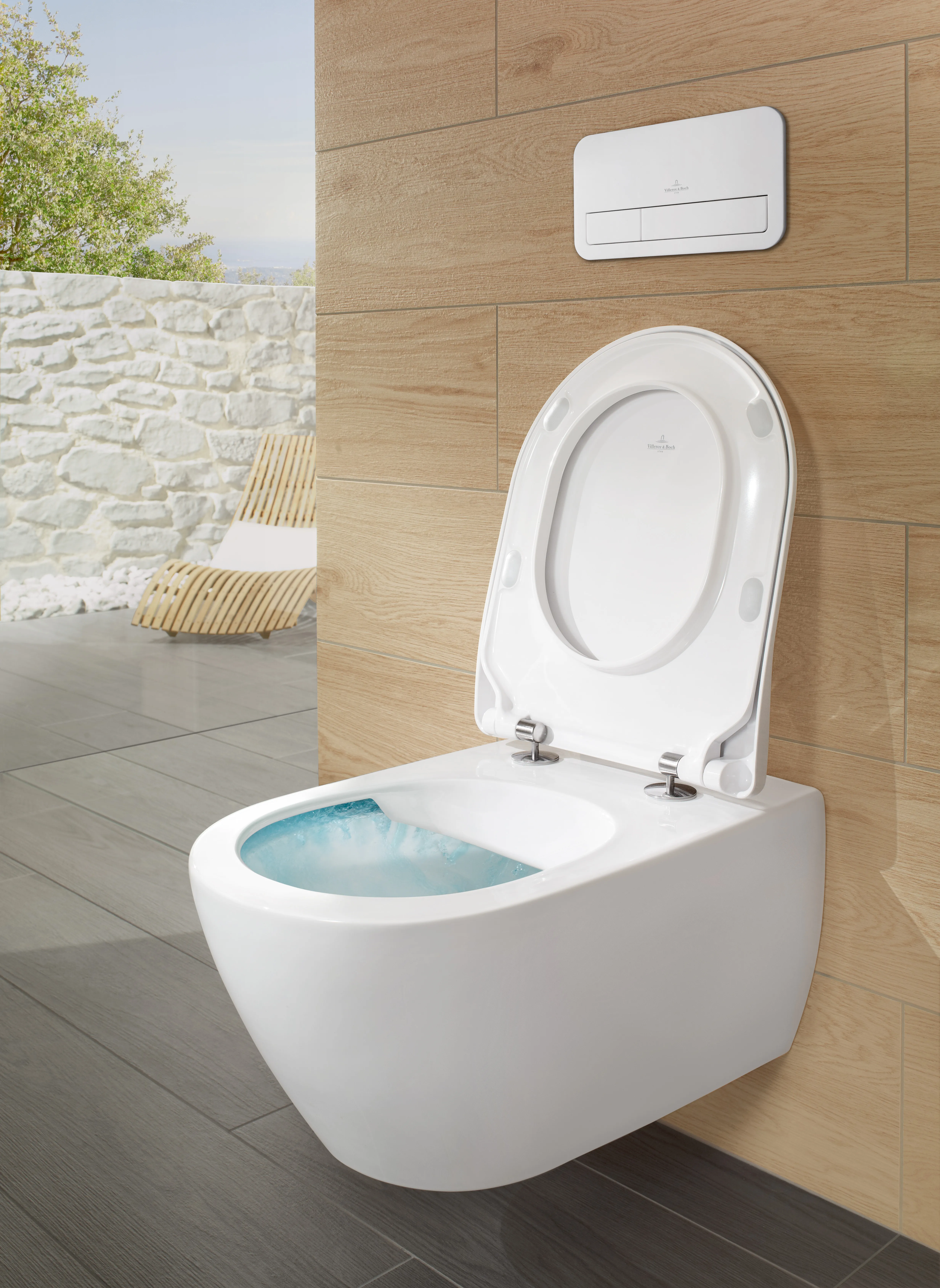 Wand-Tiefspül-WC DirectFlush „Subway 2.0“ 37 × 36,5 × 56 cm, ohne Spülrand, Abgang waagerecht