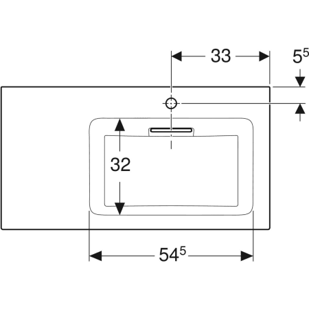 Schrankwaschtisch mit Ablagefläche „One“ mit horizontalem Ablauf 90 × 48 cm in weiß alpin mit KeraTect® Schrankwaschtisch mit Ablagefläche „One“ mit horizontalem Ablauf 90 × 48 cm in weiß alpin mit KeraTect®