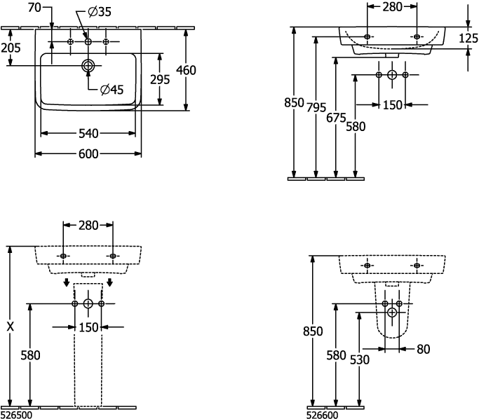 Säule O.novo 526500, 165 x 140 x 690 mm, Weiß Alpin Säule O.novo 526500, 165 x 140 x 690 mm, Weiß Alpin