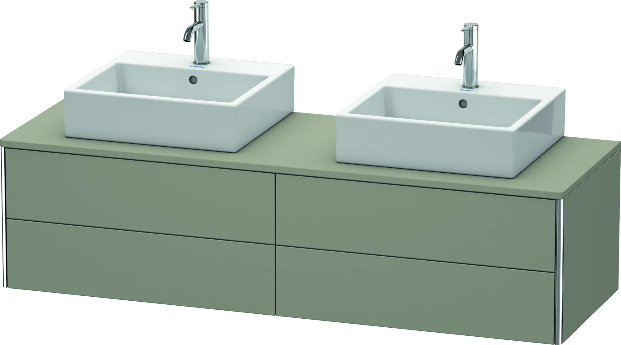 Duravit Waschtischunterschrank wandhängend „XSquare“ 160 × 40 × 54,8 cm Steingrau Seidenmatt Duravit Waschtischunterschrank wandhängend „XSquare“ 160 × 40 × 54,8 cm Steingrau Seidenmatt