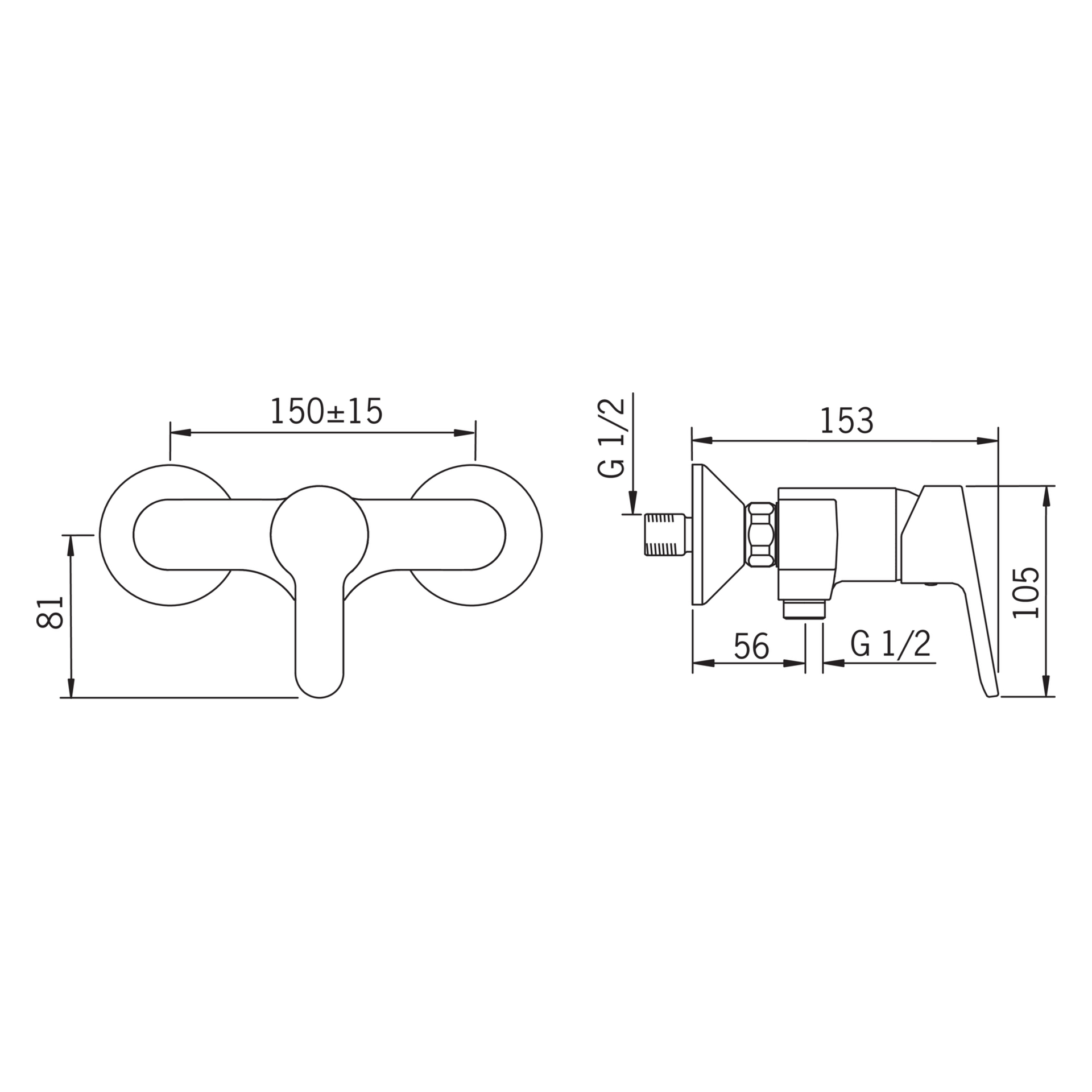 HansaPRIMO Einhebelmischer Brausebatterie DN15 Chrom HansaPRIMO Einhebelmischer Brausebatterie DN15 Chrom