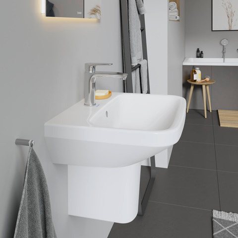 Wandwaschtisch „DuraStyle“, mit Überlauf, Hahnlochposition mittig  Wandwaschtisch „DuraStyle“, mit Überlauf, Hahnlochposition mittig