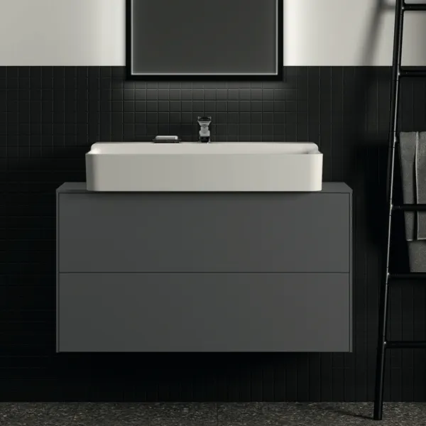 Ideal Standard Waschtischunterschrank Conca, 2 Auszüge, Anthrazit Ideal Standard Waschtischunterschrank Conca, 2 Auszüge, Anthrazit