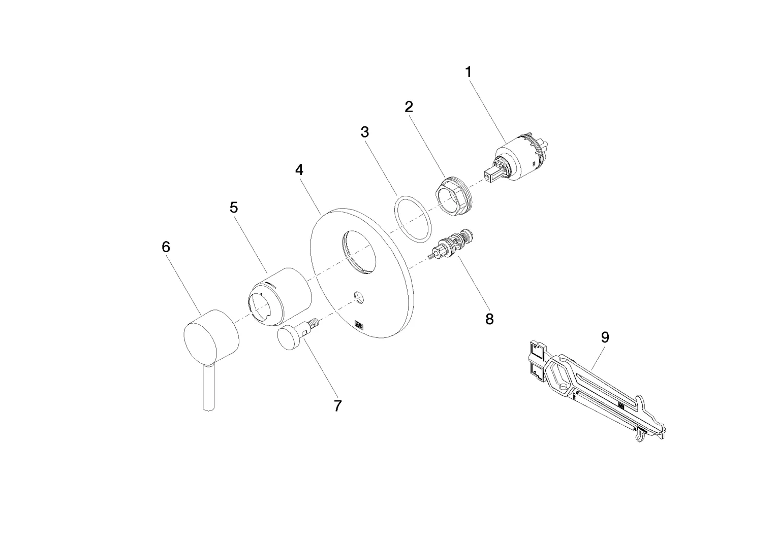 UP-Einhandbatterie mit Umstellung SERIENSPEZIFISCH Chrom 36120660 UP-Einhandbatterie mit Umstellung SERIENSPEZIFISCH Chrom 36120660
