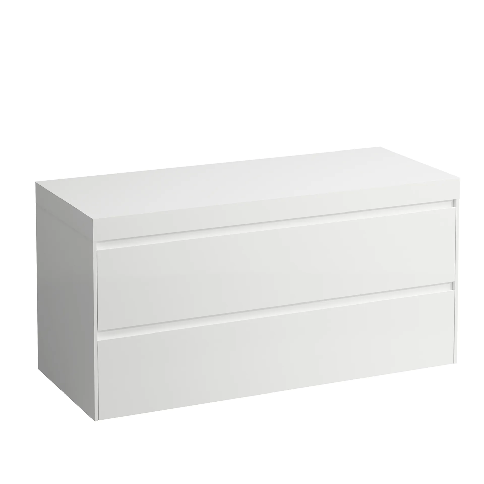 Waschtischunterbau+Waschtischplatte (MODULAR SYSTEM) LANI 495x1185x580 ohne Ausschnitt Abdeckplatte 65 mm (Farbe: .260 weiß matt matt), mit 2 Schubladen integrierter Griffleiste Vollauszug und Soft-Close weiß matt Waschtischunterbau+Waschtischplatte (MODULAR SYSTEM) LANI 495x1185x580 ohne Ausschnitt Abdeckplatte 65 mm (Farbe: .260 weiß matt matt), mit 2 Schubladen integrierter Griffleiste Vollauszug und Soft-Close weiß matt
