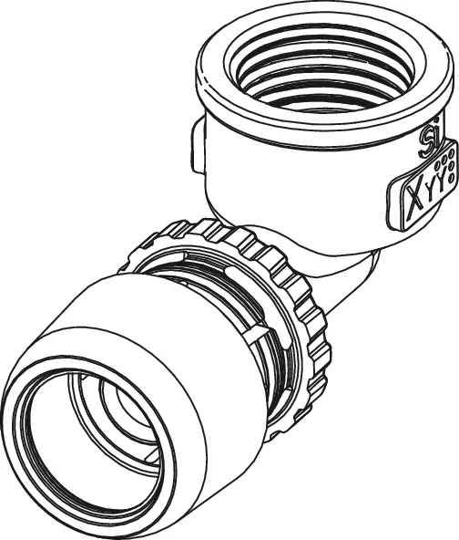 TECElogo-Ax Winkelübergangsmuffe Dimension 20 × Rp 1/2″, Siliziumbronze TECElogo-Ax Winkelübergangsmuffe Dimension 20 × Rp 1/2″, Siliziumbronze