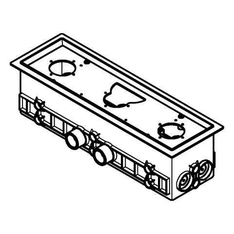 Rohbau-Set klein Rainshower Aqua 26739, für Deckenbrausen, 320 x 100 mm, für 2 Wasserwege Rohbau-Set klein Rainshower Aqua 26739, für Deckenbrausen, 320 x 100 mm, für 2 Wasserwege