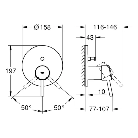 Grohe Concetto Einhand-Wannenbatterie Fertigmontageset für Rapido SmartBox chrom Grohe Concetto Einhand-Wannenbatterie Fertigmontageset für Rapido SmartBox chrom