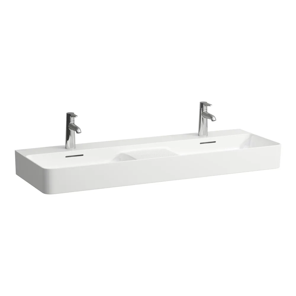 Laufen Doppelwaschtisch VAL unterbaufähig ohne Überlauf 1200 x 420 mm in weiß