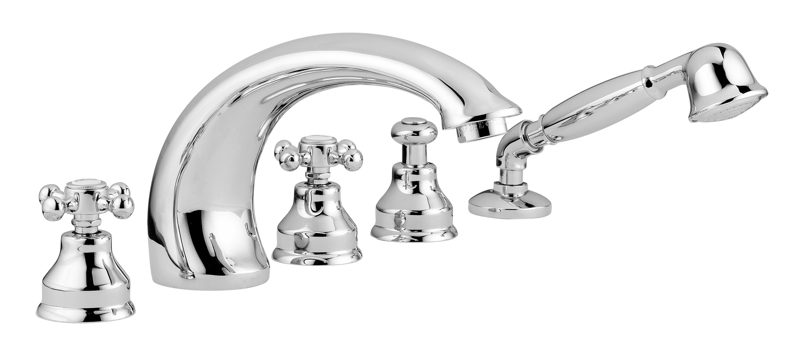 5-Loch Wannenfüll- und Brausebatterie AqvaRetro I - Ausladung 230 mm - inkl. Sicht- und Funktionsteilen - Umstellung - inkl. Brausegarnitur - keramische Innenoberteile 90° - chrom Passende Montageplatten finden Sie auf Seite 151! 5-Loch Wannenfüll- und Brausebatterie AqvaRetro I - Ausladung 230 mm - inkl. Sicht- und Funktionsteilen - Umstellung - inkl. Brausegarnitur - keramische Innenoberteile 90° - chrom Passende Montageplatten finden Sie auf Seite 151!