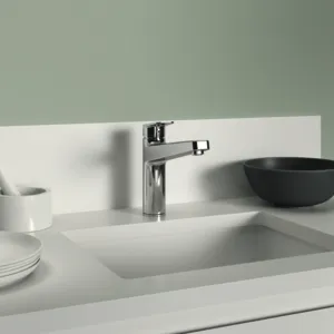 Küchenarmatur Ceraplan mit hohem Auslauf Ausladung 210mm Vorfenstermontage Chrom Küchenarmatur Ceraplan mit hohem Auslauf Ausladung 210mm Vorfenstermontage Chrom