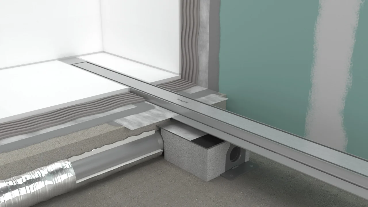 Hansgrohe RainDrain Match Plus Duschrinne Fertigset 1200 mm, höhenverstellbarer Rahmen, Mattschwarz Hansgrohe RainDrain Match Plus Duschrinne Fertigset 1200 mm, höhenverstellbarer Rahmen, Mattschwarz