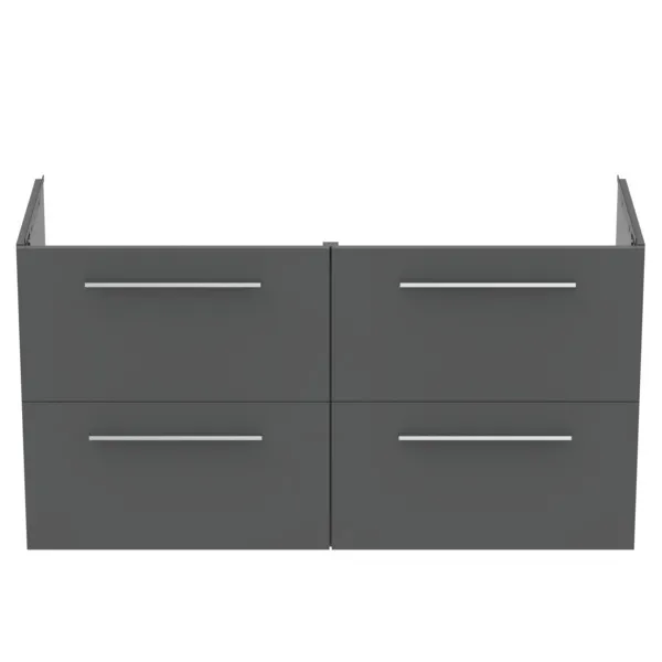 Ideal Standard Waschtischunterschrank „i.lifeA“ 120 × 63 × 44 cm Quarzgrau matt