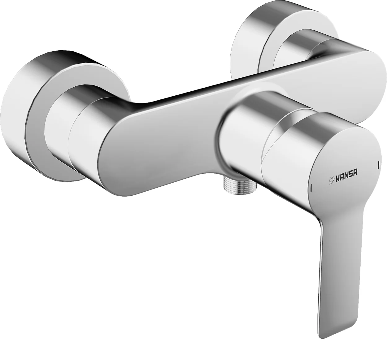 HansaLIGNA Einhebelmischer Brausebatterie HansaLIGNA 0667 DN15 Chrom