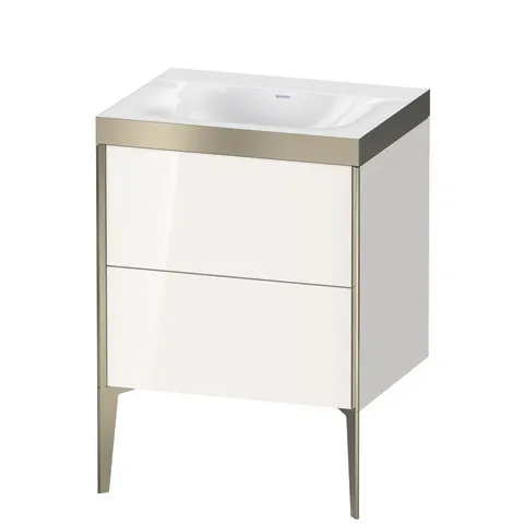 Duravit Waschtischunterschrank bodenstehend „XViu“ 60 × 61 × 48 cm in Weiß Hochglanz