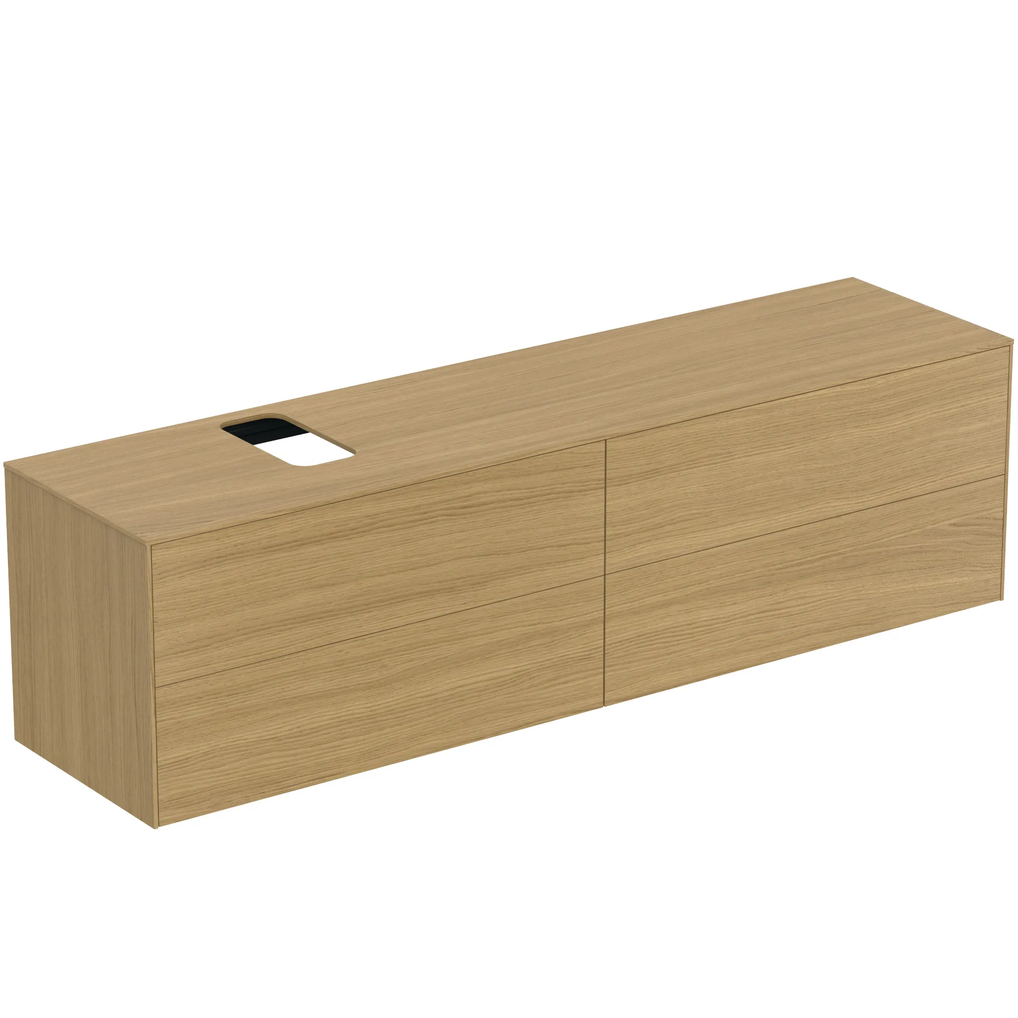 Ideal Standard Waschtischunterschrank „Conca“ 198,7 × 55 × 50,5 cm Eiche hell Furnier