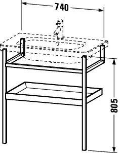 Duravit Holzgestell „DuraStyle“ in Betongrau Matt