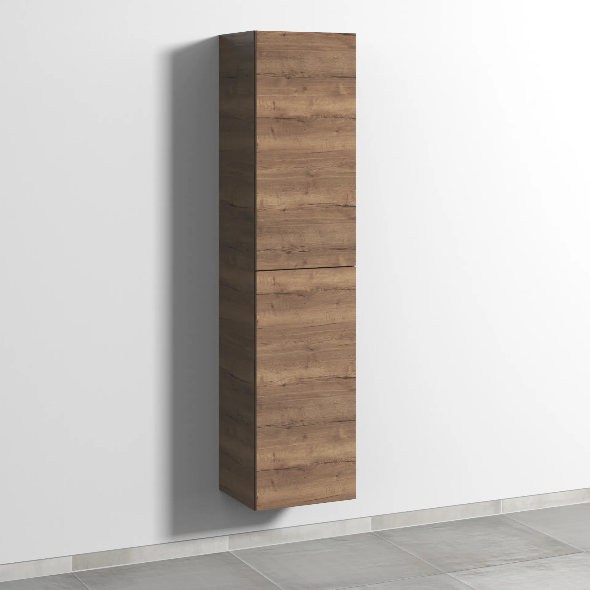 Sanipa Hochschrank „3way“ 400 × 1700 × 345 mm Anschlag rechts, in Eiche Tabak, Anschlag rechts