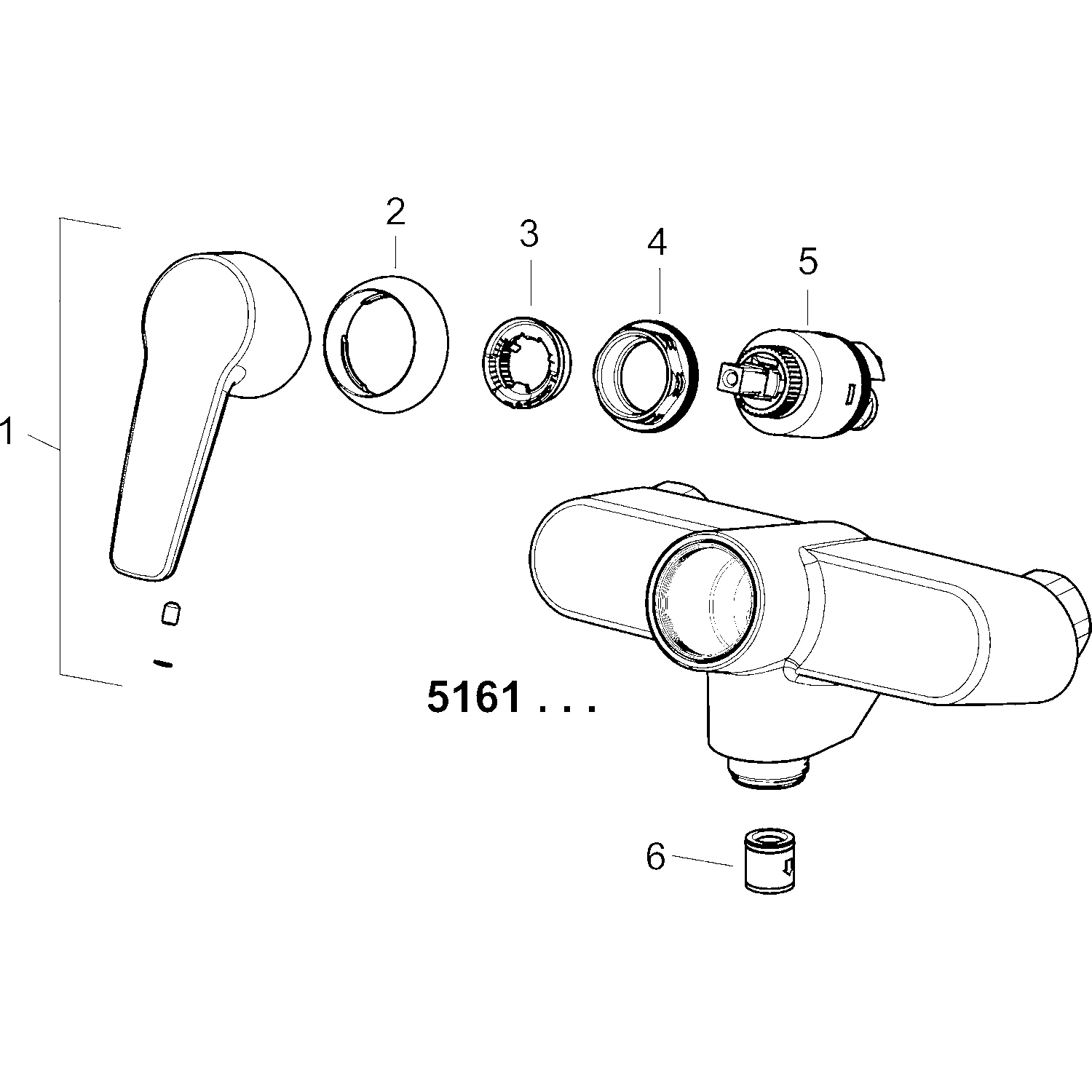 HansaPOLO Einhebelmischer Waschtisch- und Küchenarmatur HansaPOLO 5161 Ausladung 234 mm DN15 Chrom HansaPOLO Einhebelmischer Waschtisch- und Küchenarmatur HansaPOLO 5161 Ausladung 234 mm DN15 Chrom