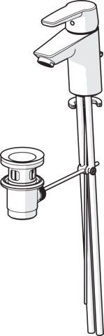 Einhand-Waschtischarmatur „Polo“ Ausladung 103 mm in Chrom Einhand-Waschtischarmatur „Polo“ Ausladung 103 mm in Chrom