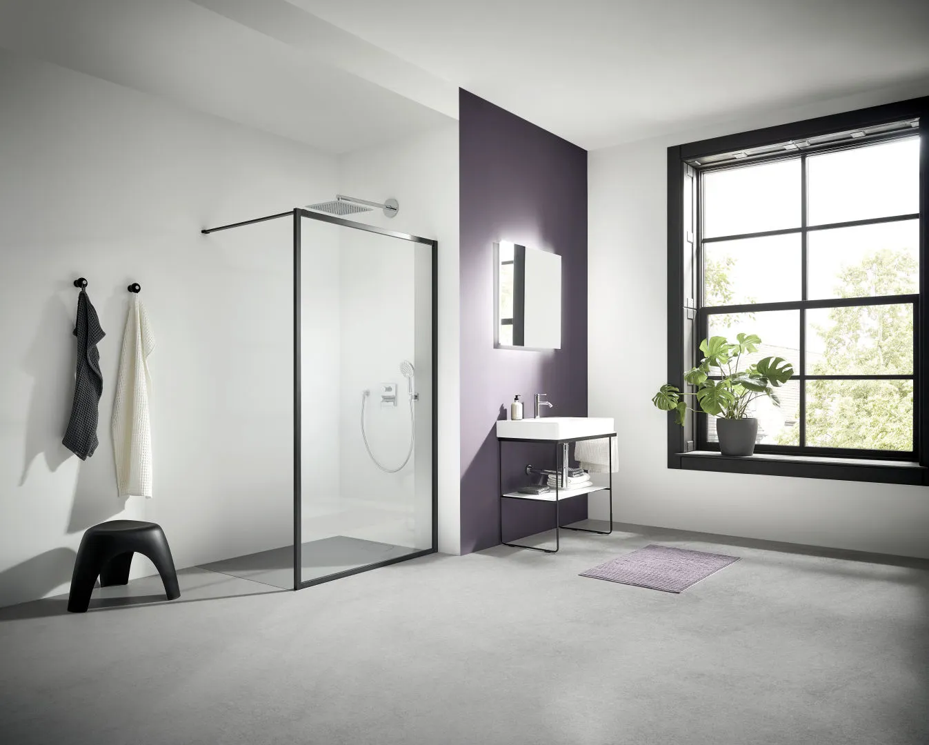 Kermi Duschdesign Walk-In-Duschkabine „WALK-IN XD“ Glas Klar, Profile Schwarz Soft (RAL 9005), BV: 890 - 910 mm WE: 890 - 910 mm H: 2000 mm Kermi Duschdesign Walk-In-Duschkabine „WALK-IN XD“ Glas Klar, Profile Schwarz Soft (RAL 9005), BV: 890 - 910 mm WE: 890 - 910 mm H: 2000 mm
