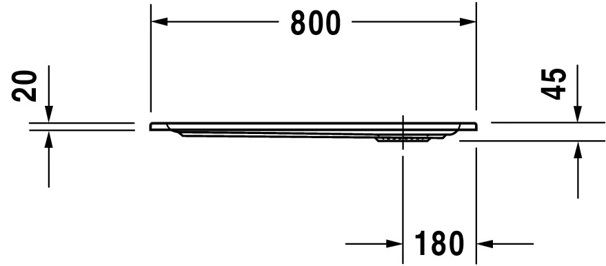 Duravit quadrat Duschwanne „Starck Slimline“ 80 × 80 cm 