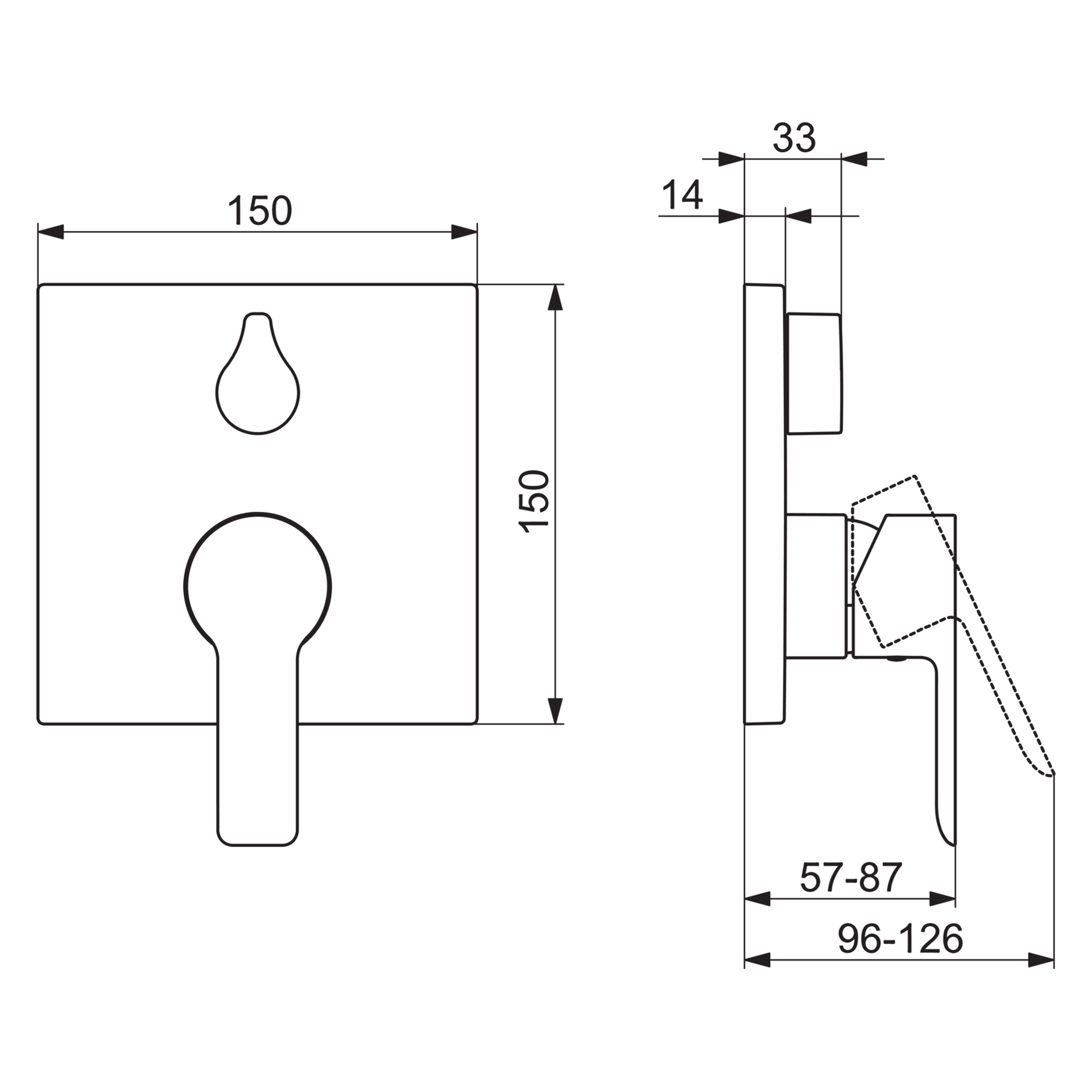 Einhebelmischer Fertigmontageset für Wanne/Brause LIGNA 8385 Rosette eckig Chrom Einhebelmischer Fertigmontageset für Wanne/Brause LIGNA 8385 Rosette eckig Chrom