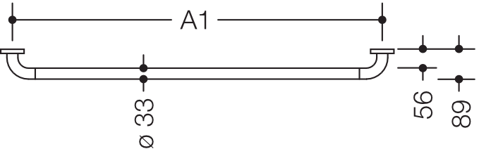 HEWI Haltegriff „Serie 801“ in Anthrazitgrau