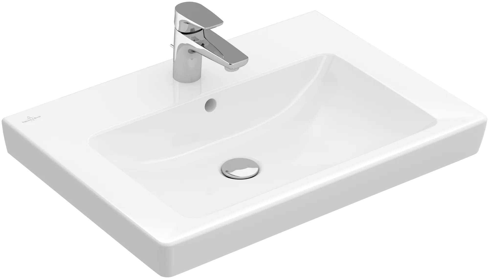 Villeroy & Boch Wandwaschtisch geschliffen „Subway 2.0“ 650 × 470 × 180 mm, mit Hahnlochbohrung, Hahnlochposition mittig, mit Hahnlochbank in Weiß Alpin Villeroy & Boch Wandwaschtisch geschliffen „Subway 2.0“ 650 × 470 × 180 mm, mit Hahnlochbohrung, Hahnlochposition mittig, mit Hahnlochbank in Weiß Alpin