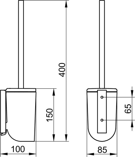 KEUCO ELEGANCE Toilettenbürstengarnitur mit Opak-Kunststoff-Einsatz verchromt KEUCO ELEGANCE Toilettenbürstengarnitur mit Opak-Kunststoff-Einsatz verchromt