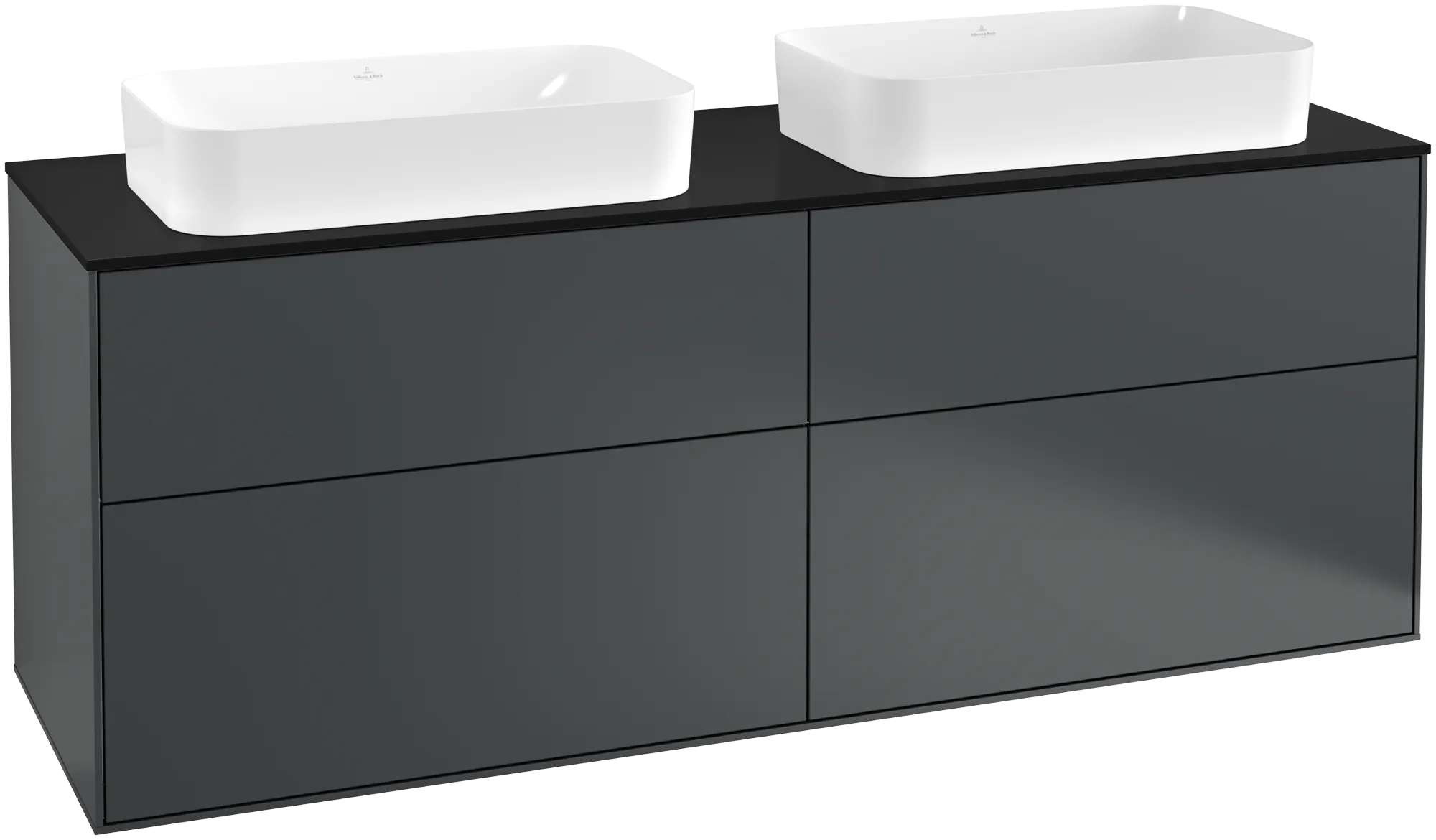 Villeroy & Boch Waschtischunterschrank „Finion“ für Schrankwaschtisch 1600 × 603 × 501 mm Midnight Blue Matt Lacquer, mit Hahnlochbohrung, für links und rechts Villeroy & Boch Waschtischunterschrank „Finion“ für Schrankwaschtisch 1600 × 603 × 501 mm Midnight Blue Matt Lacquer, mit Hahnlochbohrung, für links und rechts