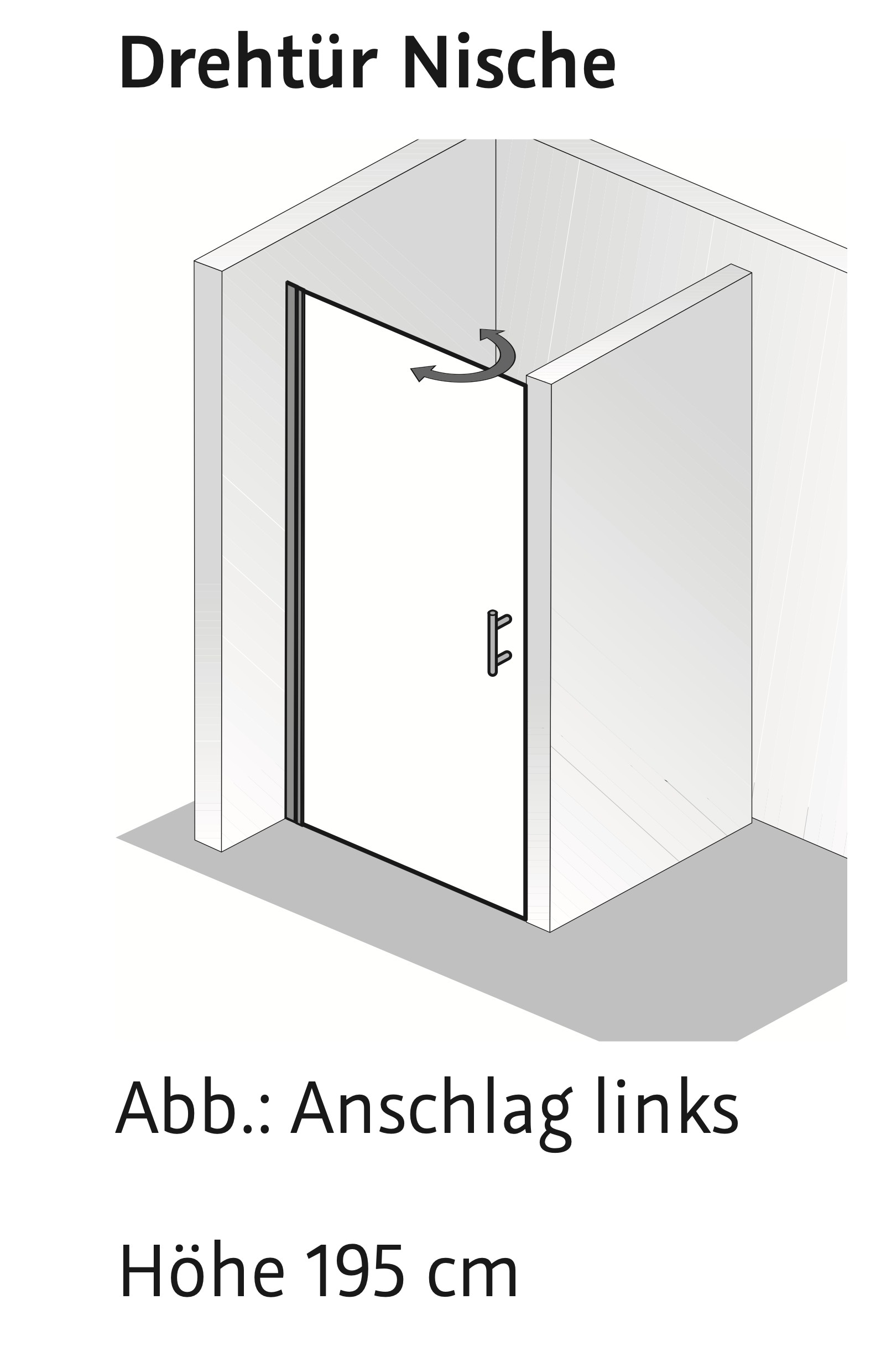 HSK gerahmte Drehtür pendelbar „Favorit Nova“ für Nische Glas Mattierung mittig (65 cm), Profile Chromoptik (Alu Hochglanz poliert), H: 1950 mm HSK gerahmte Drehtür pendelbar „Favorit Nova“ für Nische Glas Mattierung mittig (65 cm), Profile Chromoptik (Alu Hochglanz poliert), H: 1950 mm