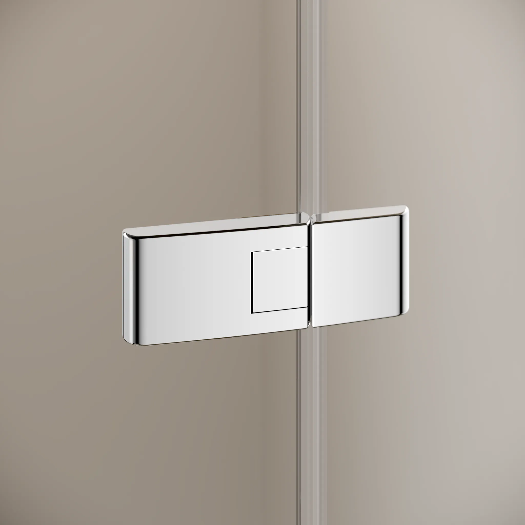 Kermi Duschdesign MENA Pendeltür 1-flügelig mit Festfeldern, Silber Hochglanz, 2000x1100 mm