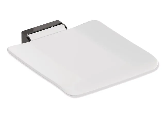 Klappsitz des Systems 900, Wandkonsole aus Edelstahl, PVD, Sitzfläche aus strukturiertem Kunststoff, weiß, Sitzfläche 450 mm breit, 450 mm tief, in Farbe CK (messing glänzend) Klappsitz des Systems 900, Wandkonsole aus Edelstahl, PVD, Sitzfläche aus strukturiertem Kunststoff, weiß, Sitzfläche 450 mm breit, 450 mm tief, in Farbe CK (messing glänzend)