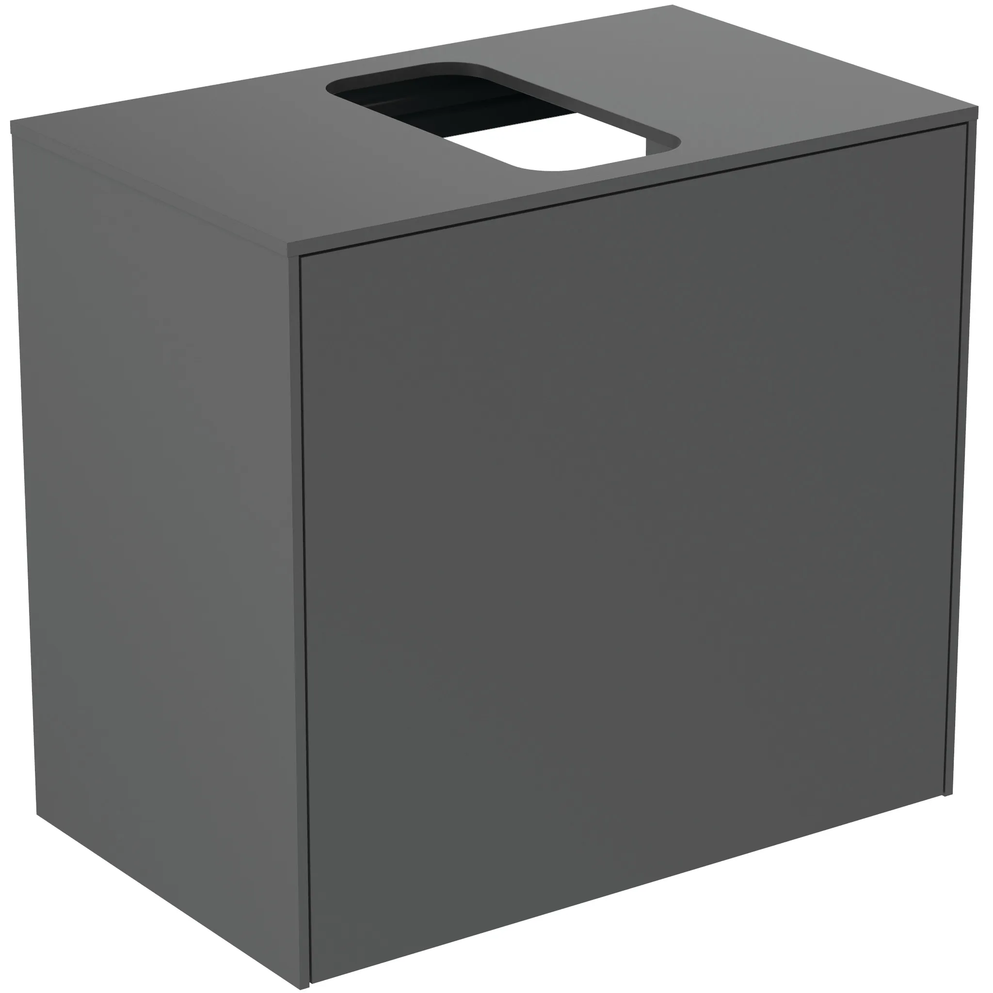 Ideal Standard Conca Waschtischunterschrank, Anthrazit matt, 1 Auszug, Push-Open mit Softclose, 602x373x550 mm