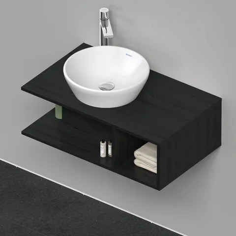Duravit Waschtischunterschrank wandhängend „D-Neo“ 80 × 26 × 48 cm Eiche Schwarz Duravit Waschtischunterschrank wandhängend „D-Neo“ 80 × 26 × 48 cm Eiche Schwarz