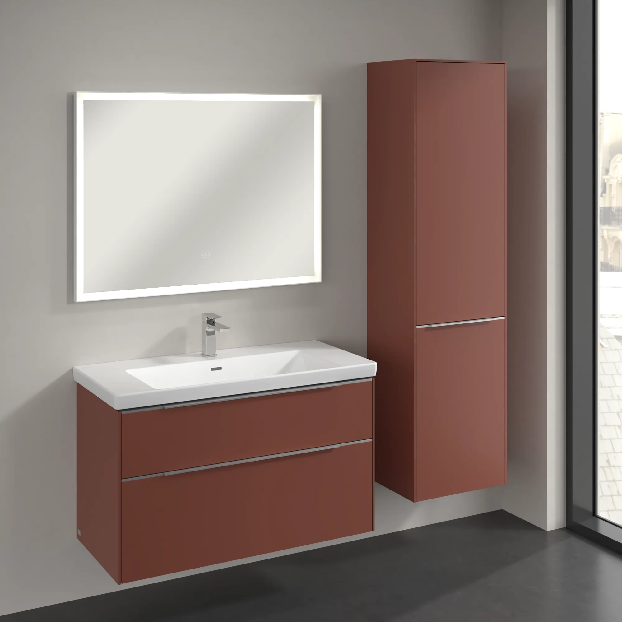 Villeroy & Boch Hochschrank mit Wäschekorb-Klappe „Subway 3.0“ 45 × 171 × 36,2 × 36,2 cm 1 Tür, 1 Wäscheklappe, 1 × fixer Fachboden, Anschlag: rechts, 2 × Glasfachboden, 1 Tür, Anschlag rechts Villeroy & Boch Hochschrank mit Wäschekorb-Klappe „Subway 3.0“ 45 × 171 × 36,2 × 36,2 cm 1 Tür, 1 Wäscheklappe, 1 × fixer Fachboden, Anschlag: rechts, 2 × Glasfachboden, 1 Tür, Anschlag rechts