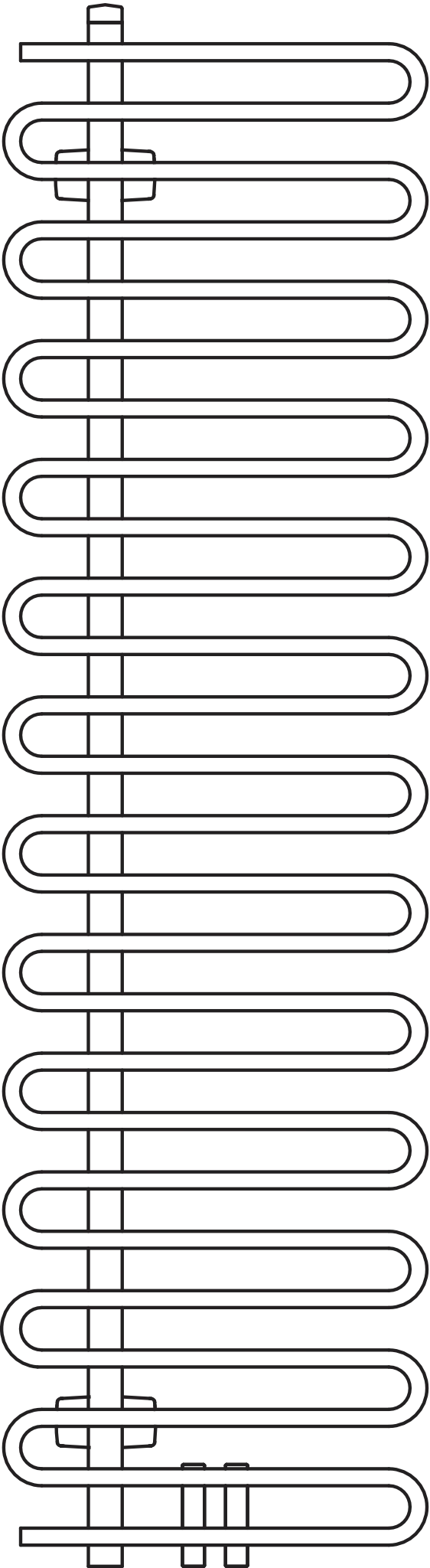 Arbonia Design-Heizkörper „Cobratherm®“ 60 × 180 cm in glanzsilber Metallic