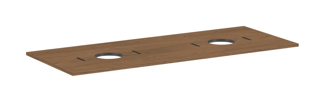 Hansgrohe Xilesa E Konsole, Eiche Kaschmir, 1375x550 mm, 2 mittige Beckenausschnitte für Aufsatzwaschtisch ohne Hahnloch Hansgrohe Xilesa E Konsole, Eiche Kaschmir, 1375x550 mm, 2 mittige Beckenausschnitte für Aufsatzwaschtisch ohne Hahnloch