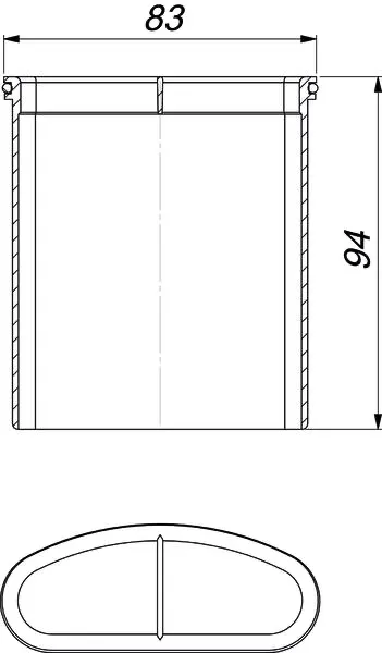 Geruchsverschluss DallFlex senkrecht Geruchsverschluss DallFlex senkrecht