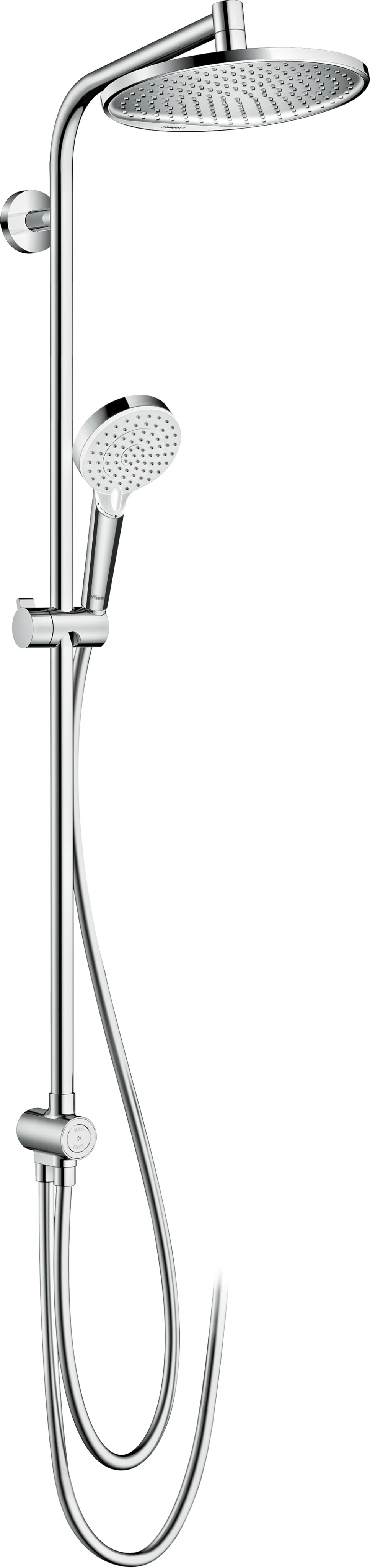 Hansgrohe Crometta Brausenset Vario EcoSmart, 100 mm, weiß/chrom, 959 mm Brausestange, Rain & IntenseRain Strahlarten Hansgrohe Crometta Brausenset Vario EcoSmart, 100 mm, weiß/chrom, 959 mm Brausestange, Rain & IntenseRain Strahlarten