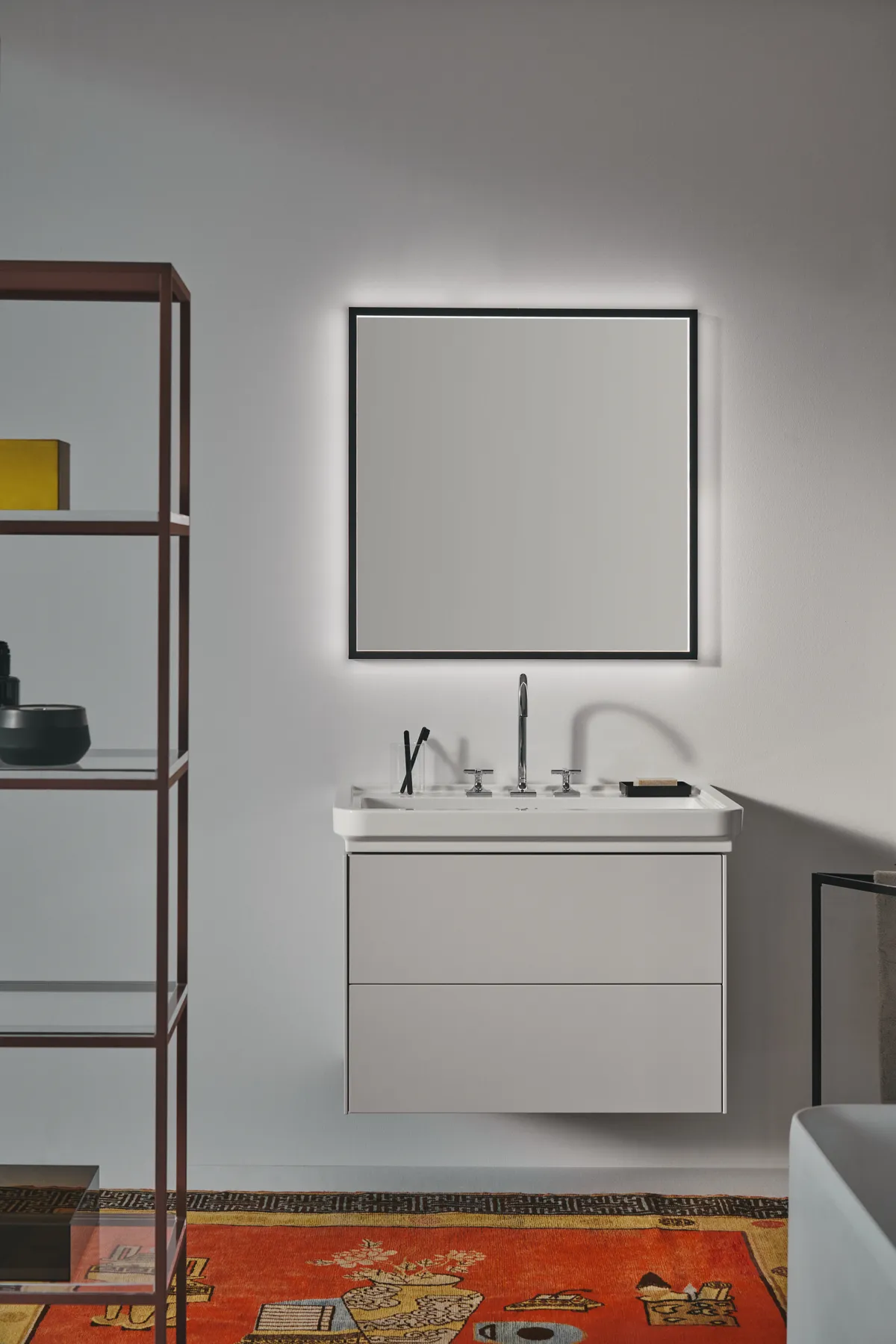 Waschtischarmatur Joy Neo mit Ablaufgarnitur Ausladung 168mm Kreuzgriffe Magnetic Grey Waschtischarmatur Joy Neo mit Ablaufgarnitur Ausladung 168mm Kreuzgriffe Magnetic Grey