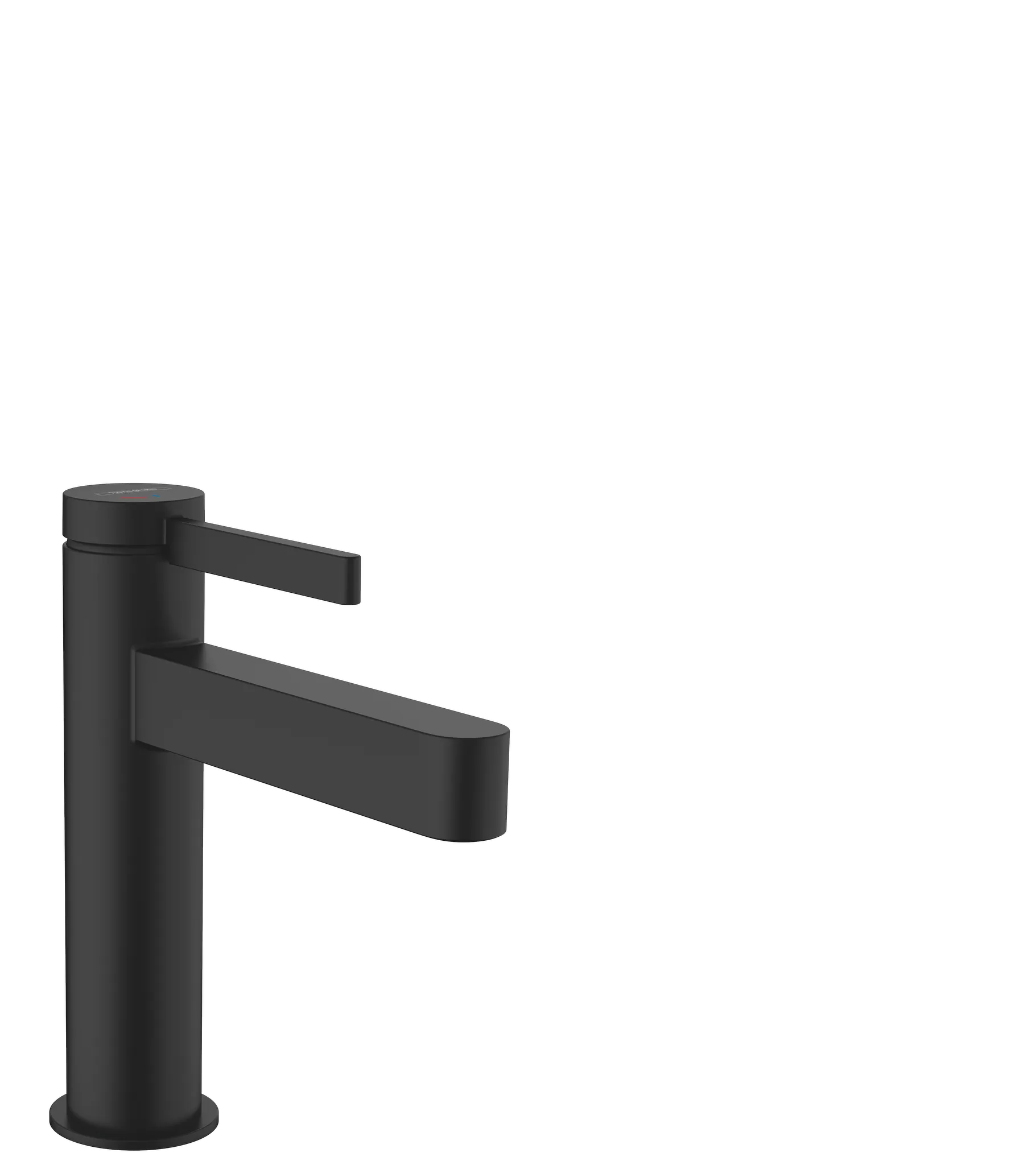 Hansgrohe Finoris Einhebel-Waschtischmischer 110 CoolStart mit Push-Open Ablaufgarnitur, Mattschwarz