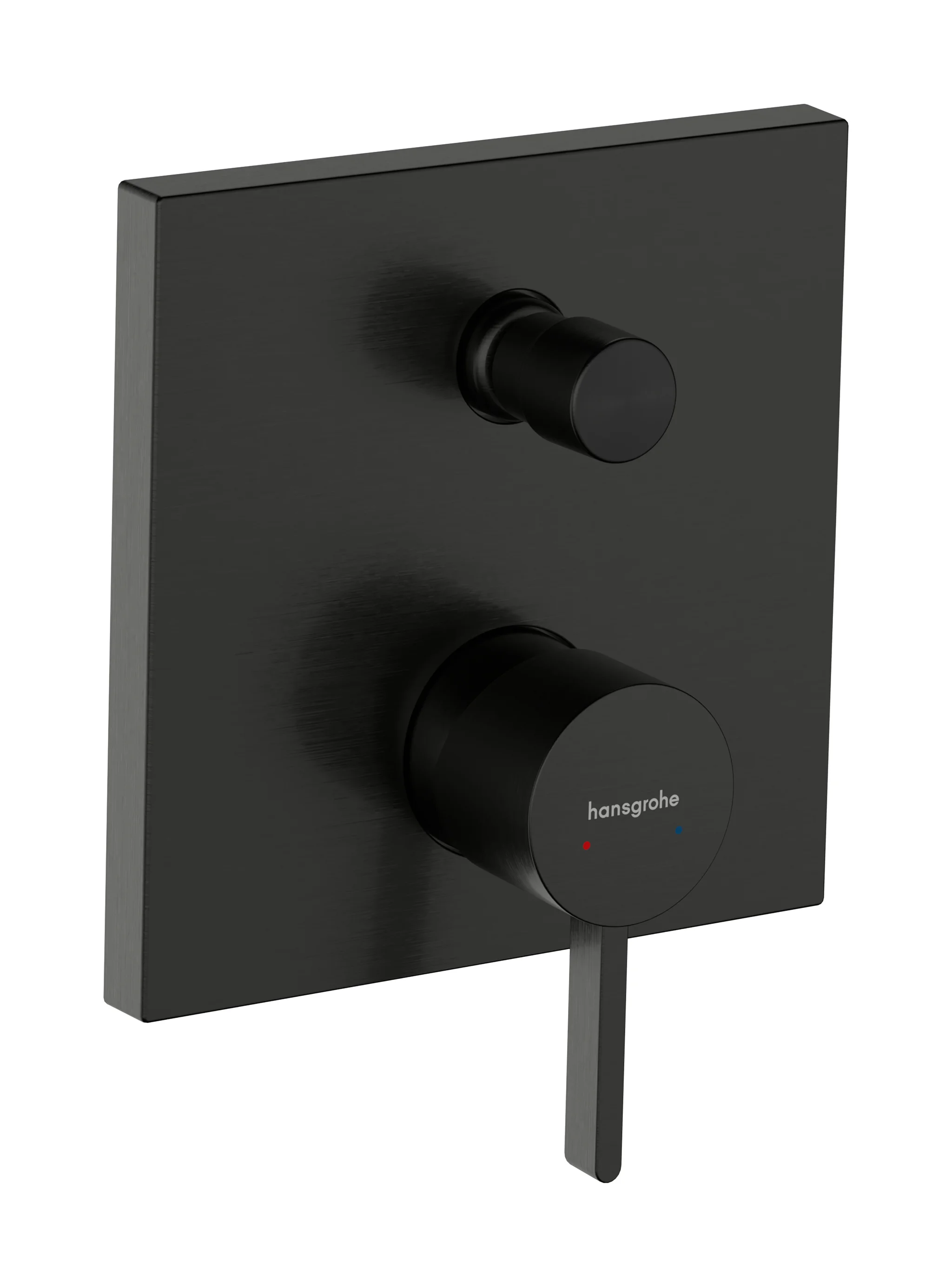 Hansgrohe Finoris Einhebel-Wannenmischer Unterputz, Brushed Black Chrome, 2 Verbraucher, max. Durchfluss 25 l/min, Keramikmischsystem, Temperaturbegrenzung einstellbar