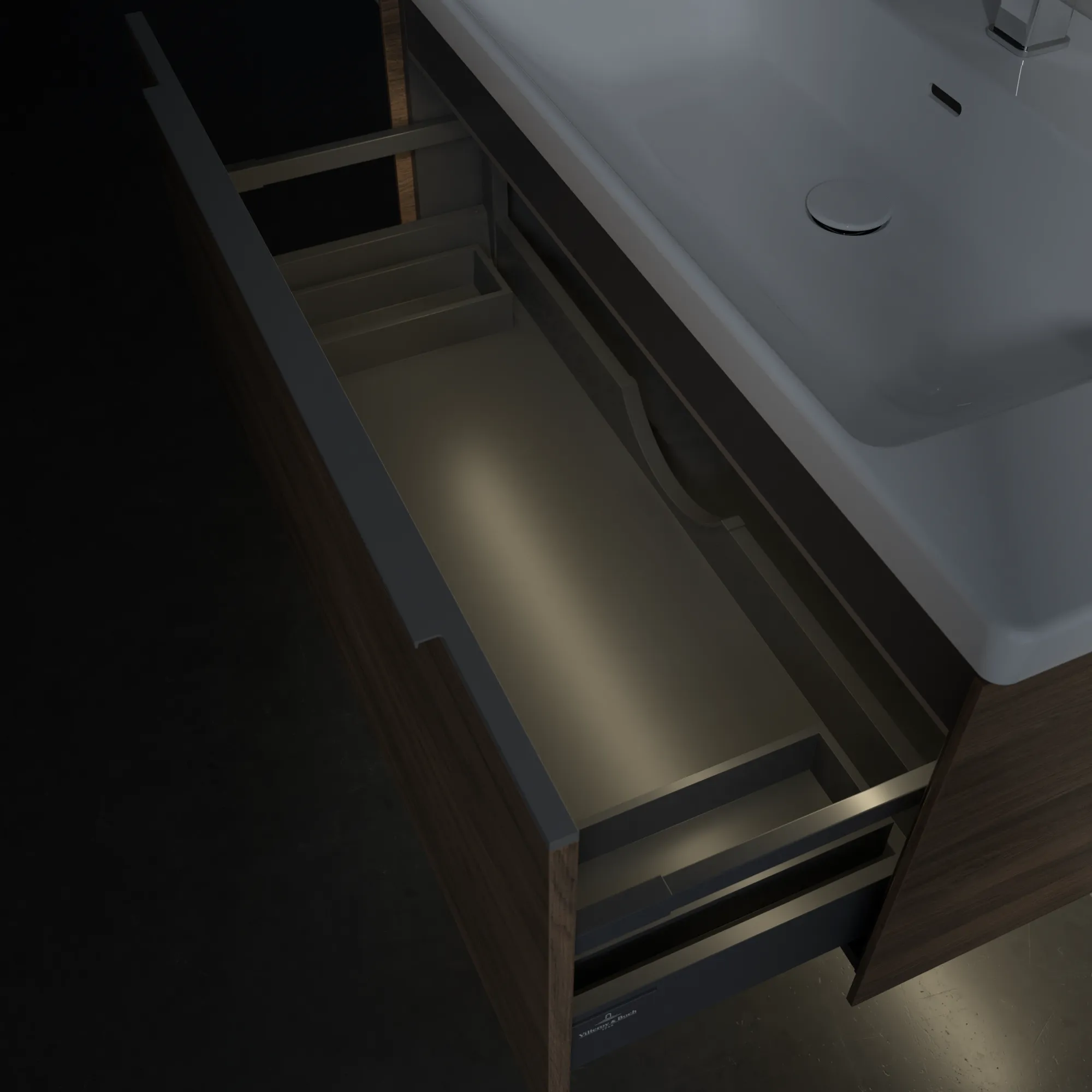 Villeroy & Boch Waschtischunterschrank „Subway 3.0“ für Schrankwaschtisch 973 × 429 × 478 mm Arizona Oak, für Becken mittig