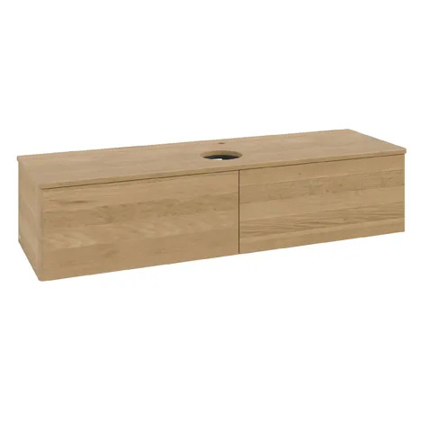 Villeroy & Boch Waschtischunterschrank „Antao“ 1600 × 360 × 500 mm Honey Oak, für Becken mittig, ohne Beleuchtung
