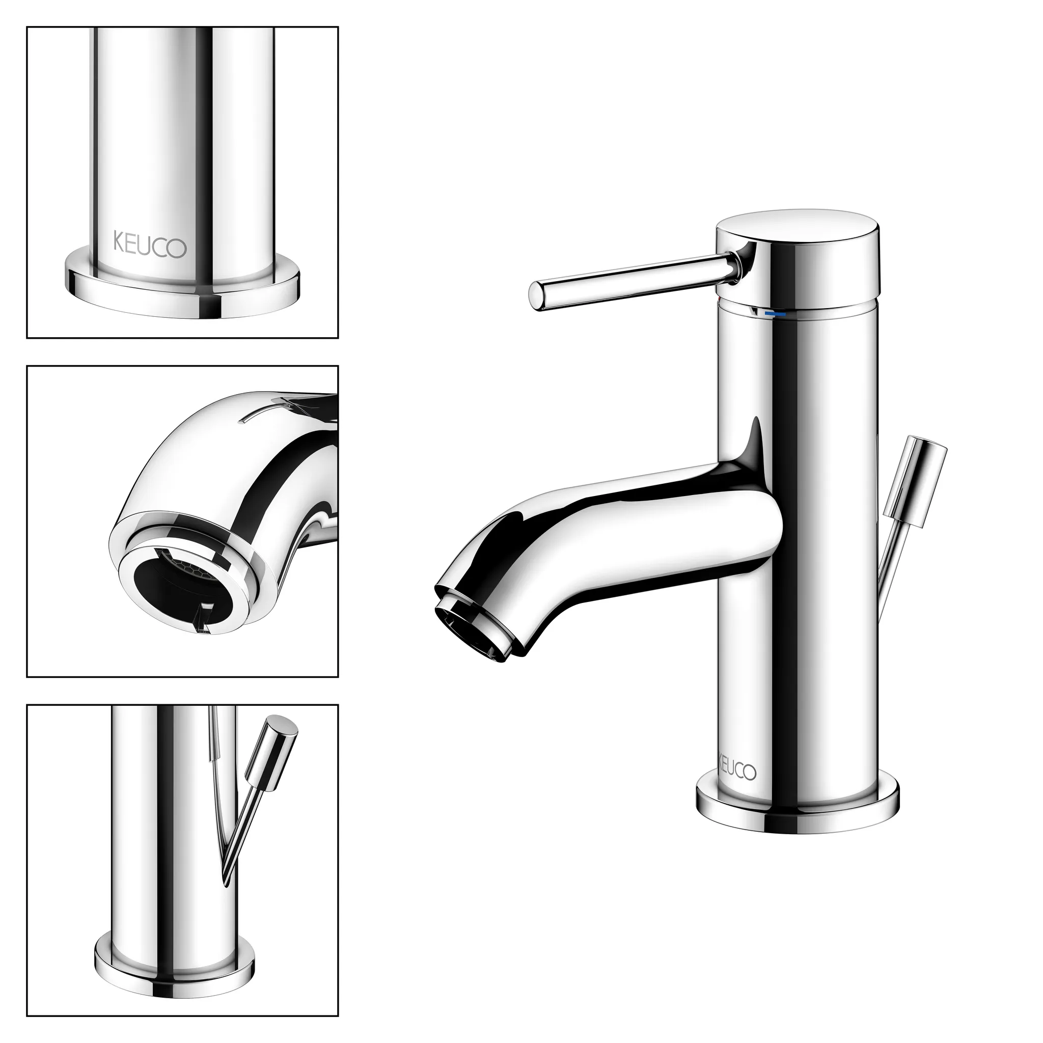 IXMO 59504012000 Einhebel-Waschtischmischer 60 mit Zugstangen-Ablaufgarnitur IXMO Soft, Rosette rund/eckig verchromt IXMO 59504012000 Einhebel-Waschtischmischer 60 mit Zugstangen-Ablaufgarnitur IXMO Soft, Rosette rund/eckig verchromt