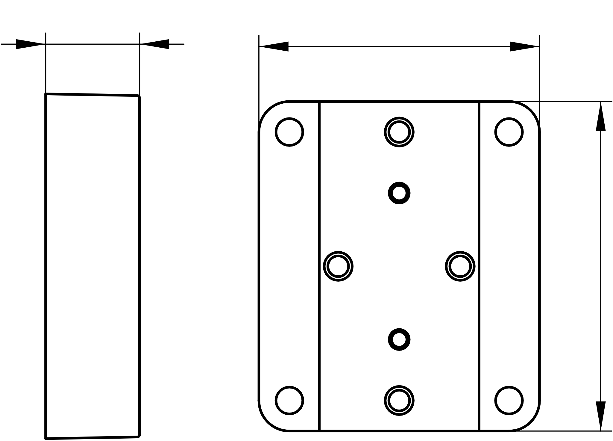 AXESS 35004010000 Adapterplatte für Stützklappgriff 35003 verchromt