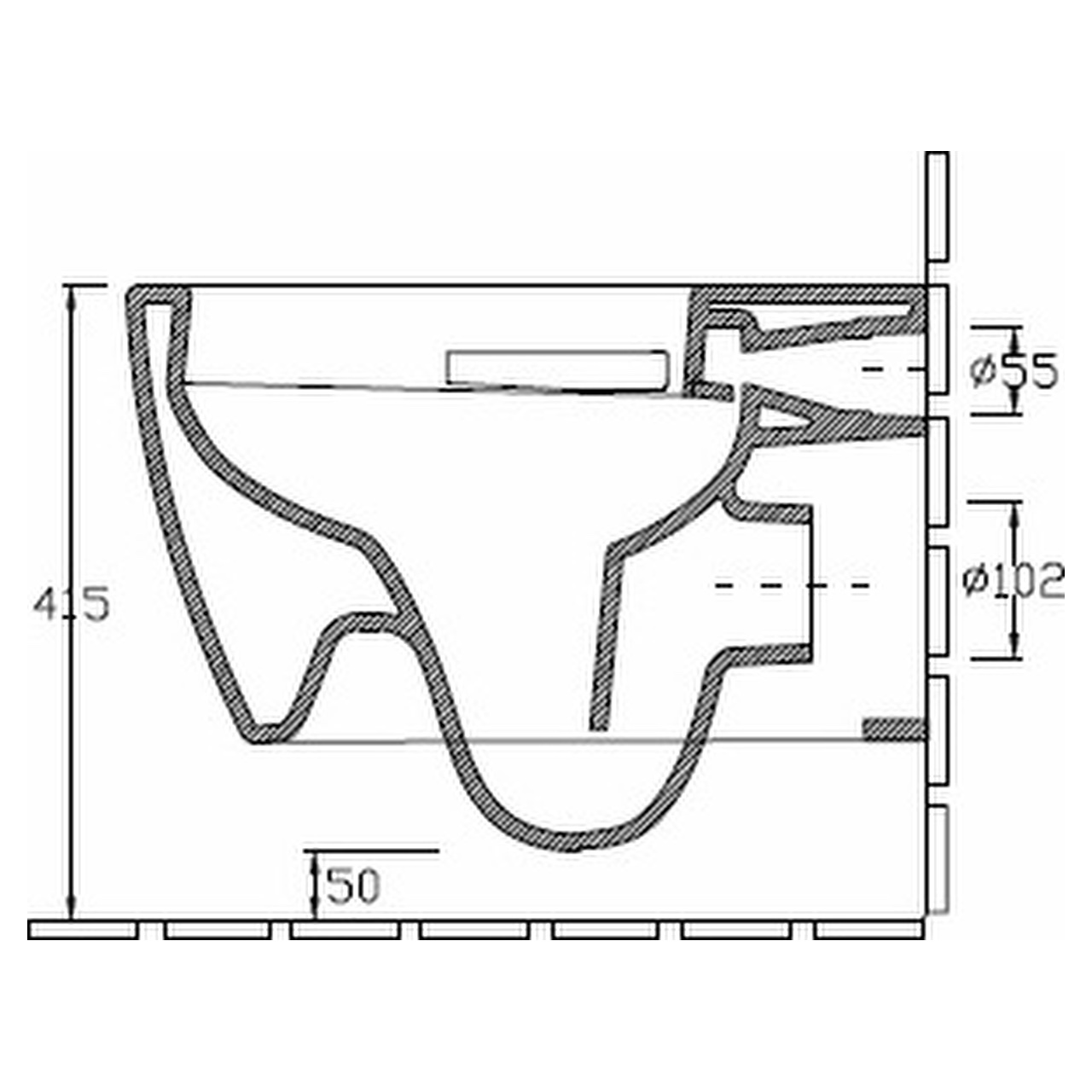 Wand-Tiefspül-WC „AqvaCeramica“ SONDERPREIS - ABVERKAUF 031915100 Wand-Tiefspül-WC „AqvaCeramica“ SONDERPREIS - ABVERKAUF 031915100